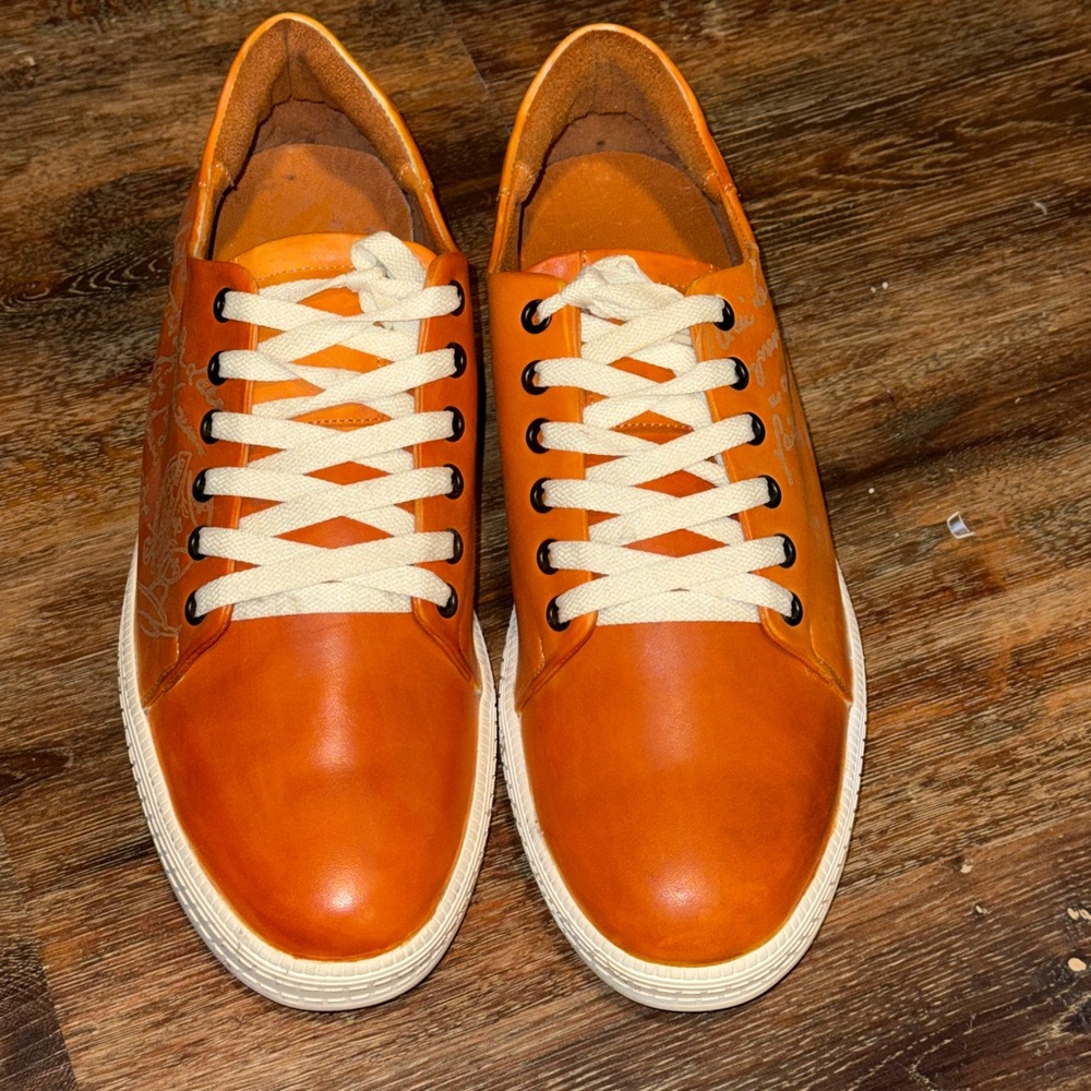 Men's Brown Leather Sneakers